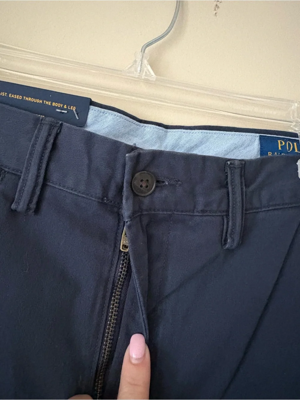 Polo by Ralph Lauren Men's Navy Flat-Front Chino Shorts Sz.30 New